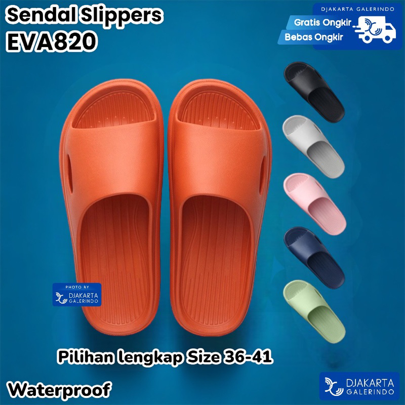 Sendal Slippers Premium Pria Wanita Sendal Karet EVA Jelly Slide Sandals Anti air Anti licin Sendal Rumah
