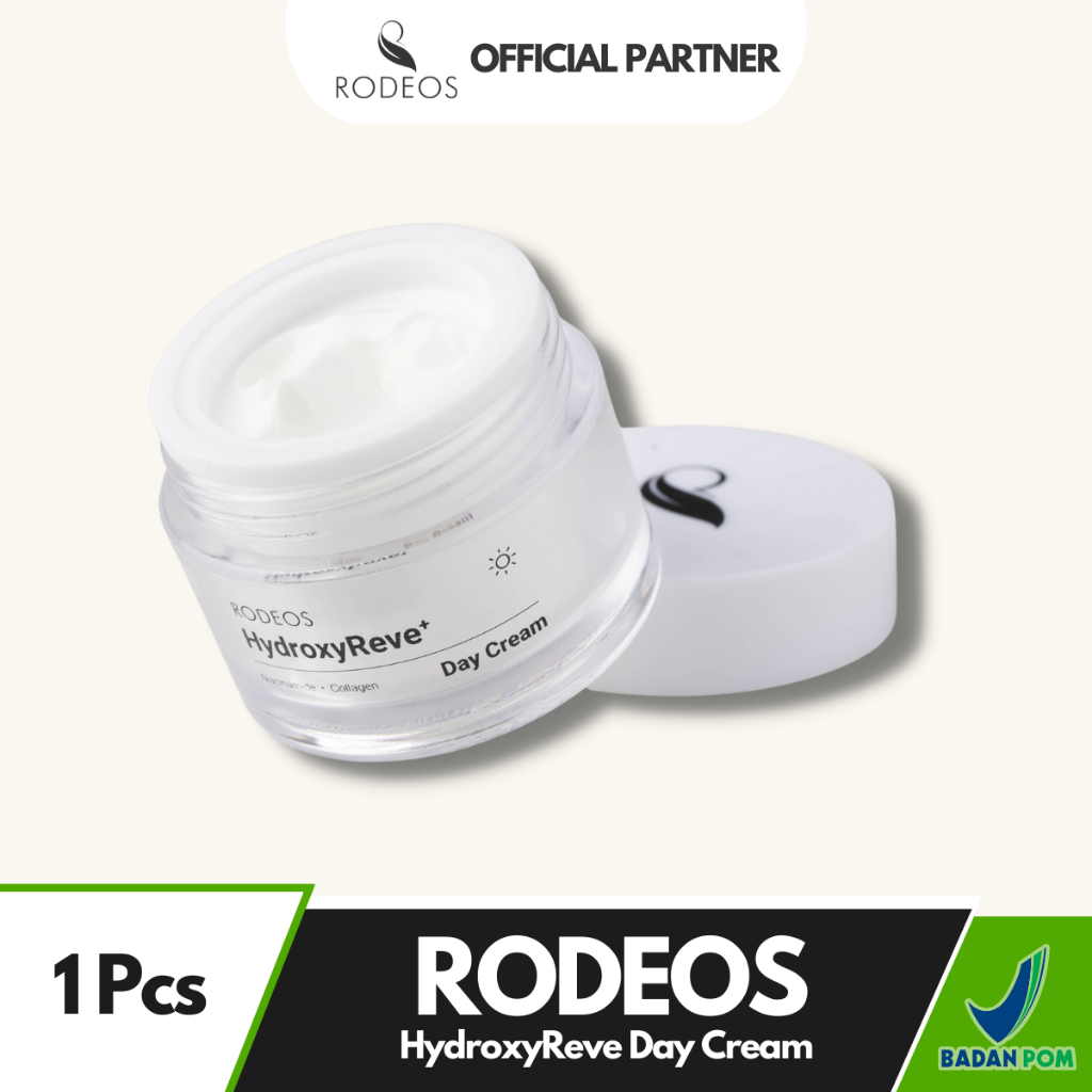 Day Cream Rodeos Krim Pagi Pelembab Wajah SPF 40 Skincare Pria UVA UVB Krem Pencerah Wajah Niacinamide Collagen BPOM