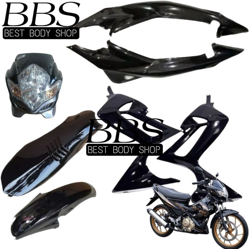 Full Cover Body Halus Suzuki Satria F150 2012 | Full Set Bodi Halus Satria Fu 150 Barong Warna Hitam
