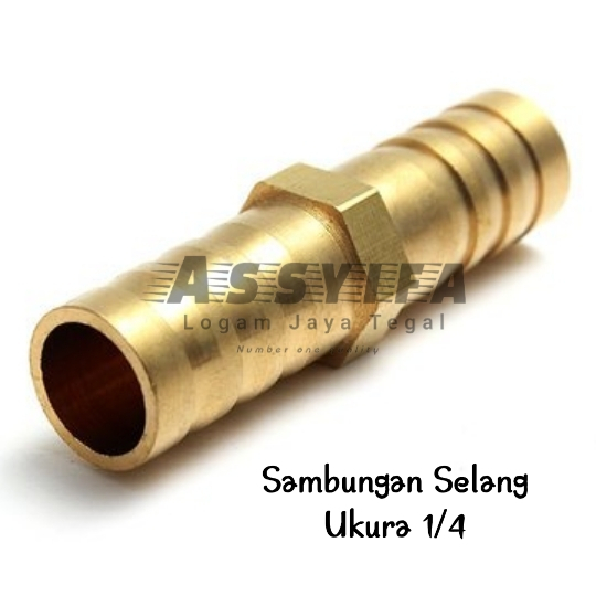 Nepel Sambungan Selang Lurus ukuran 1/4 (6mm)