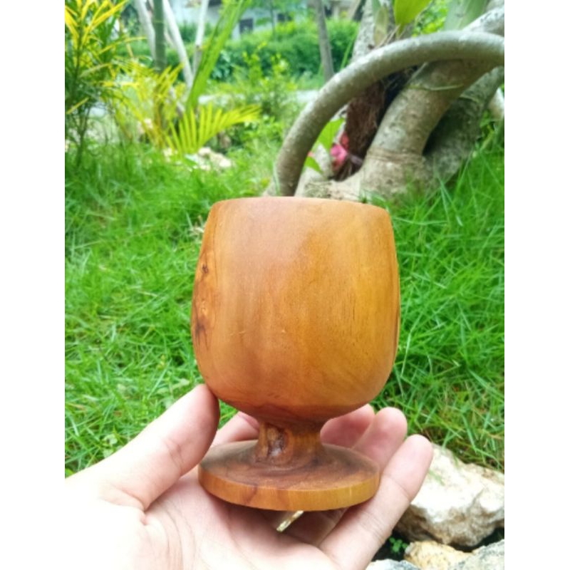 Gelas Cantik Dan Unik dari Kayu jati