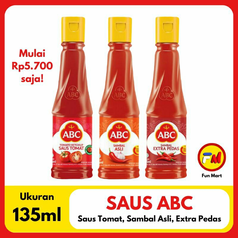 

ABC Sambal Asli - Extra Pedas - Saus Tomat 135ml