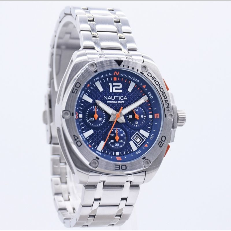 Jam Tangan Pria Original Nautica NAPTCF212 Rantai Murah