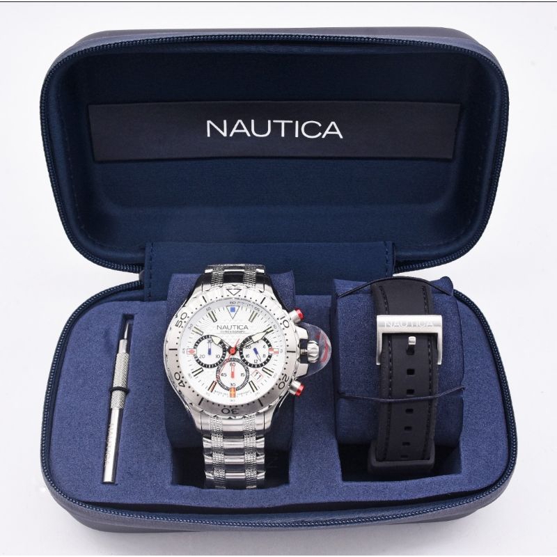 Jam Tangan Pria Original Nautica NAPNSF205 Rantai Murah