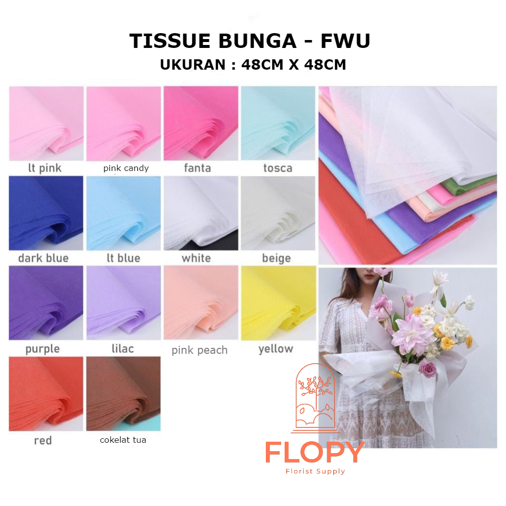 

5 Lembar Tissue Bunga / Kertas Bunga - FWU