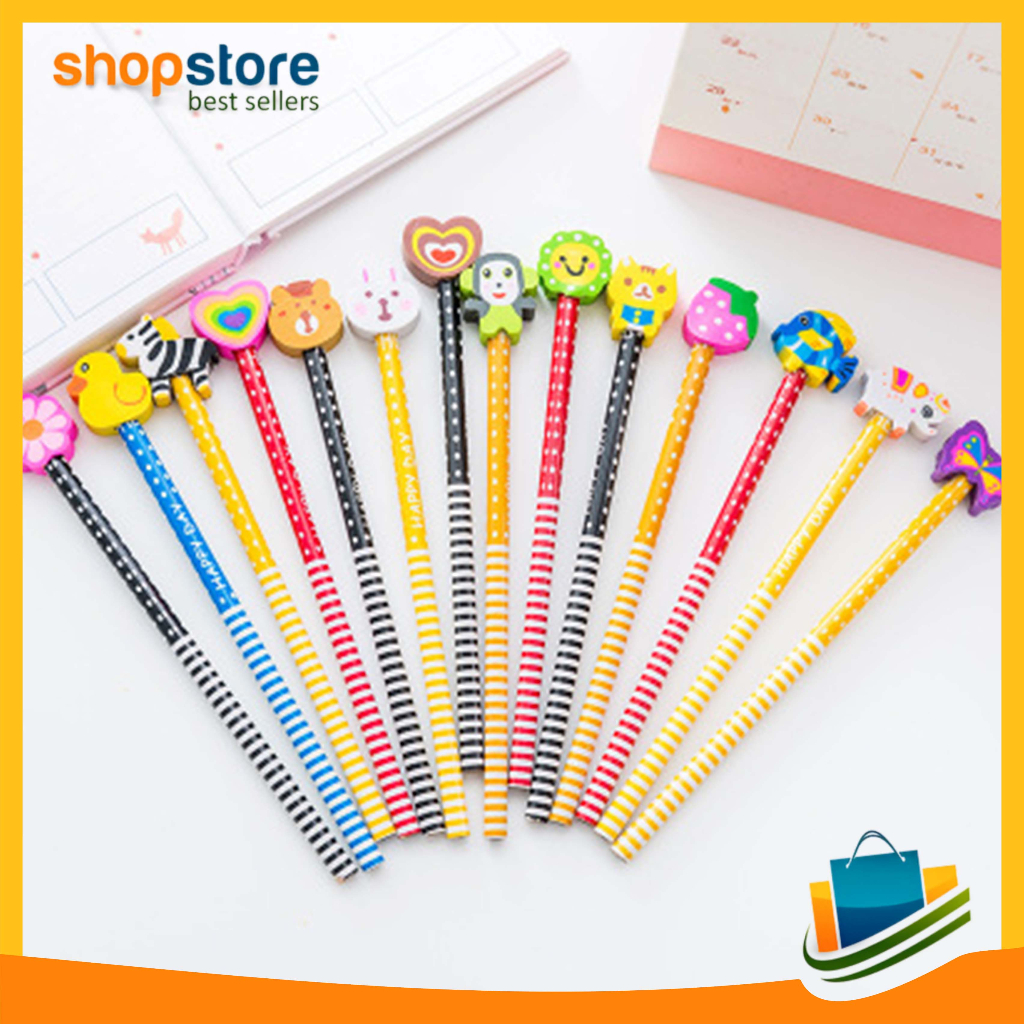 

Pensil Karakter + Penghapus Lucu Ada Unik Karakter Souvenir Import Pensil Fancy COD 021