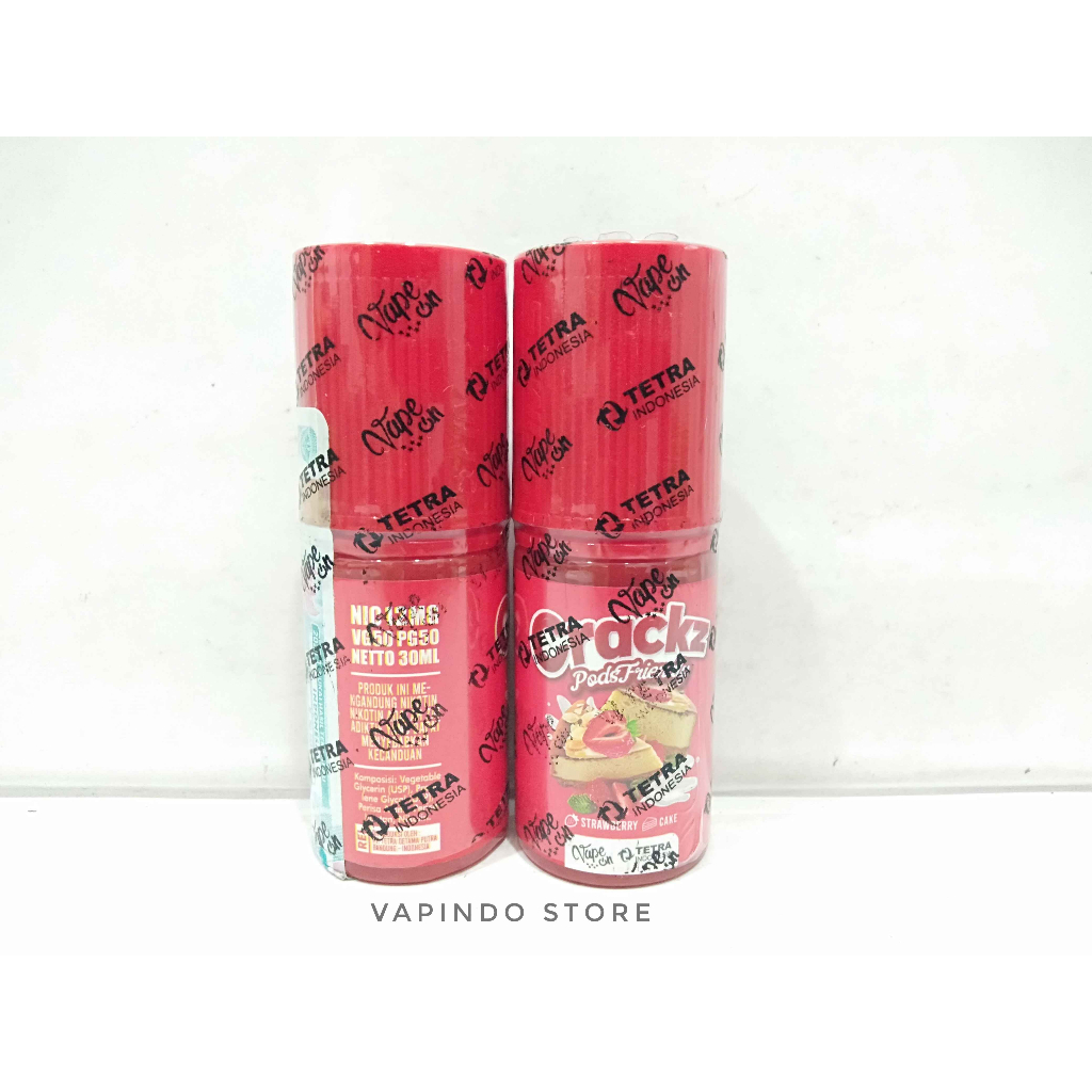 PODS FRIENDLY CRACKZ V5 SALT STRAWBERRY CAKE 30ML 12MG BY VAPE ON