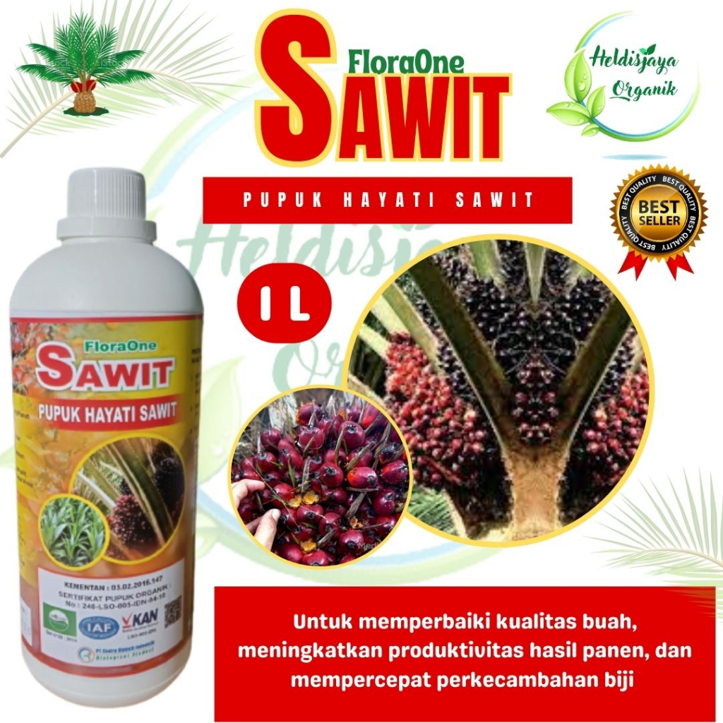 Pupuk Hayati Cair, FLORAONE PUPUK SAWIT, Booster untuk Sawit, Pupuk Untuk MEMPERBAIKI KUALITAS BUAH