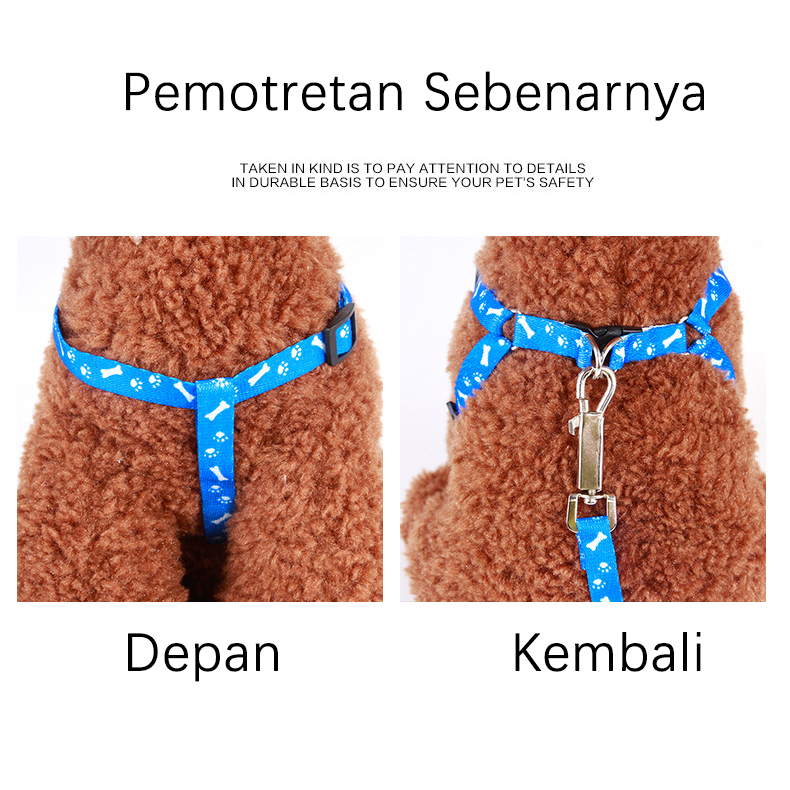 【Cat7】 Tali Tuntun Kucing BENTUK Y MOTIF Rompi Tali Kucing Kalung Rompi Kucing Panjang Besar Adjustable Size Tali Murah Hewan Peliharaan