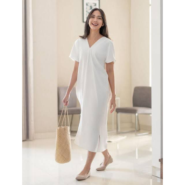 Uniqlo Kaftan Rayon Maxi Dress