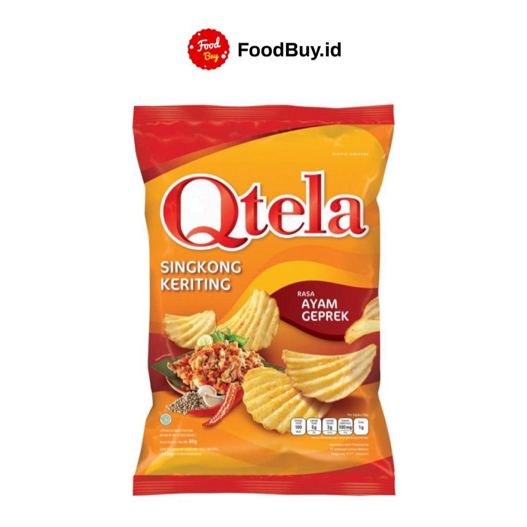 Qtela Singkong Keriting Rasa Ayam Geprek 80 gr