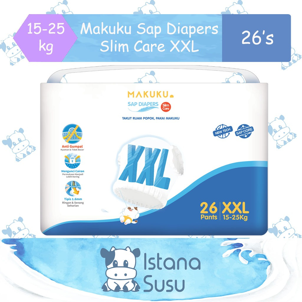 Makuku SAP Diapers - Slim Care Pants XXL 26