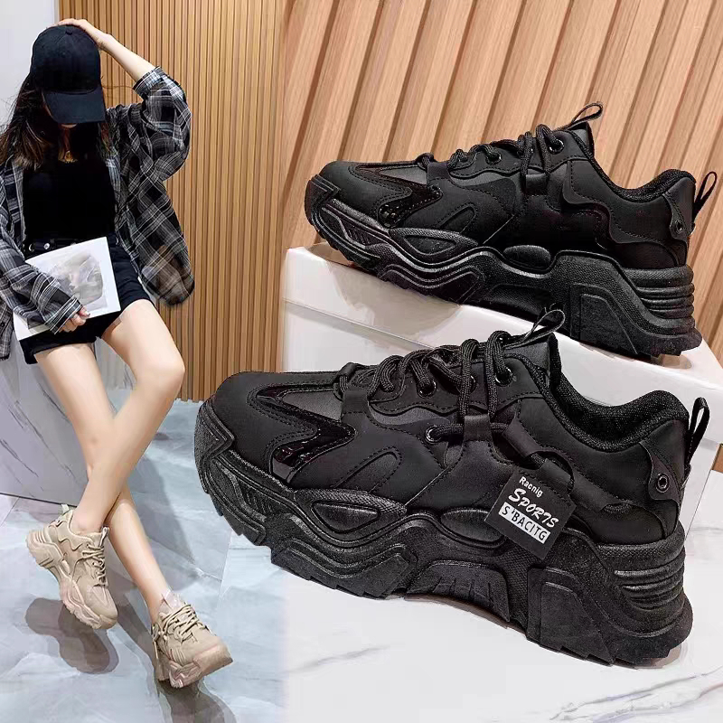 COD Sneakersdaily 473 Sepatu Tali Sport dan Fashion Wanita Kasual Elegant