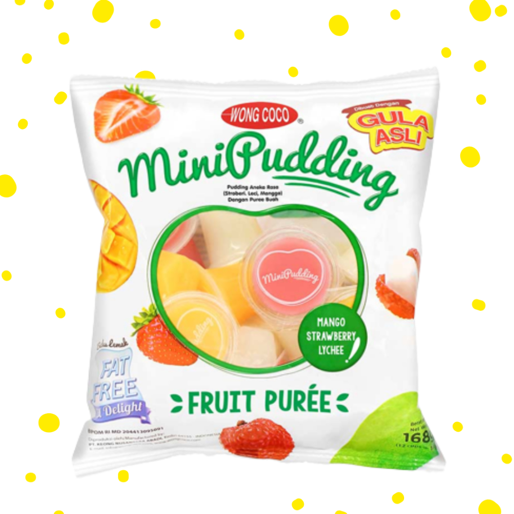 Mini Pudding Wong Coco 14gr isi 12 Aneka Rasa Puding Buah