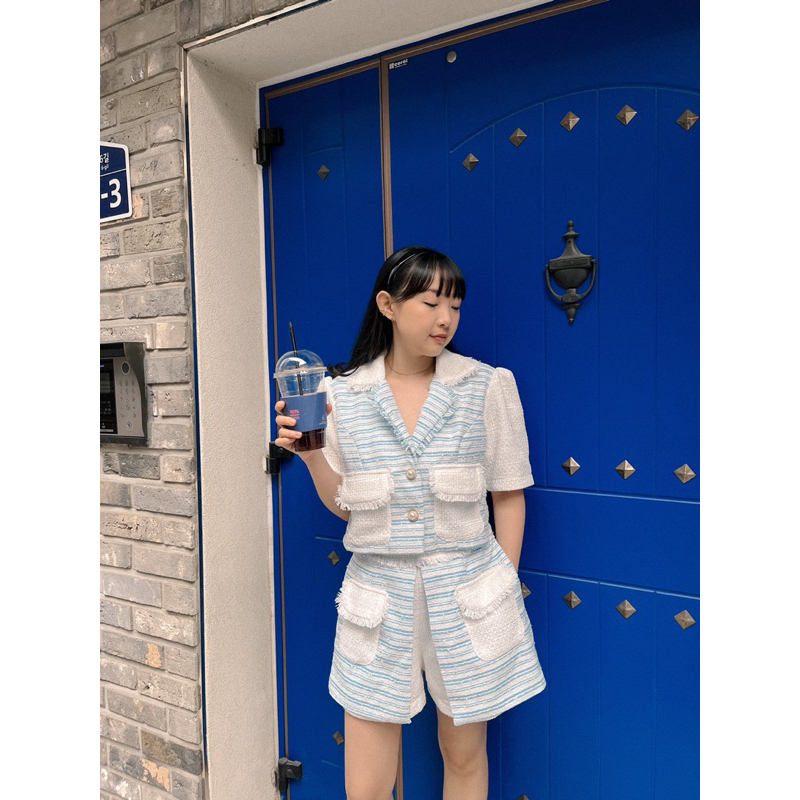 Le Bijou - Luella Tweed Set in Baby blue