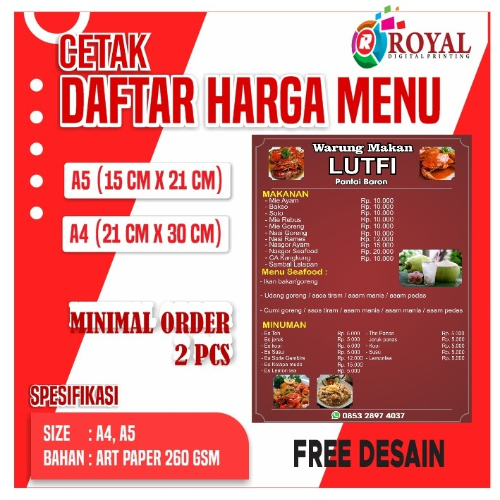 

DAFTAR HARGA MENU