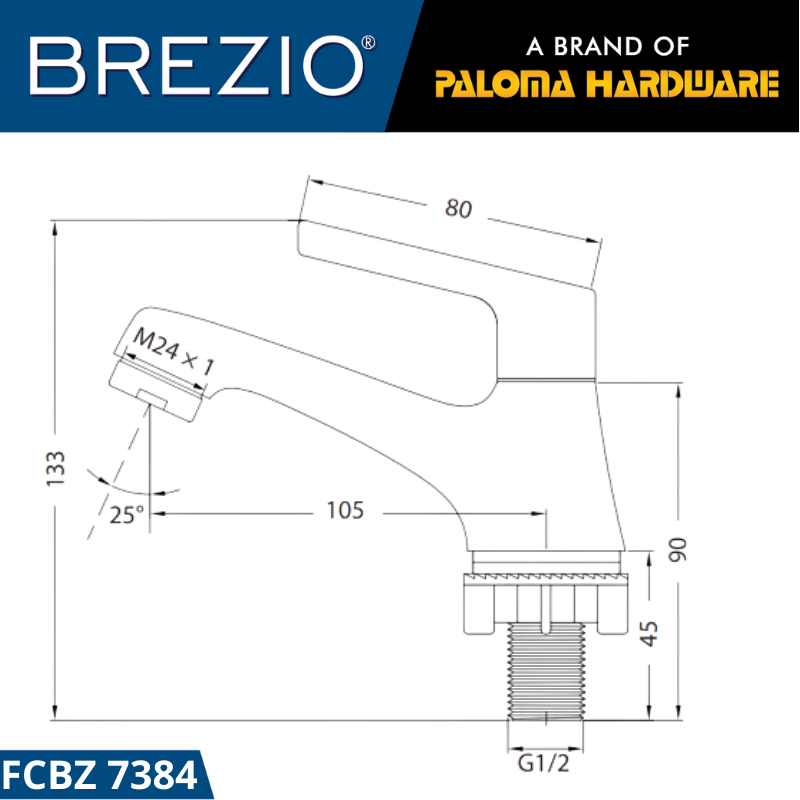 BREZIO FCBZ 7384 KERAN WASHTAFEL CUCI TANGAN KRAN AIR BASIN GUNMETAL