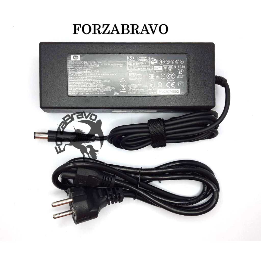 Adaptor Charger Casan Hp HDX16 HDX9000 HDX9000T HDX9001TX HDX9001XX 18.5V 6.5A (7.4*5.0mm)