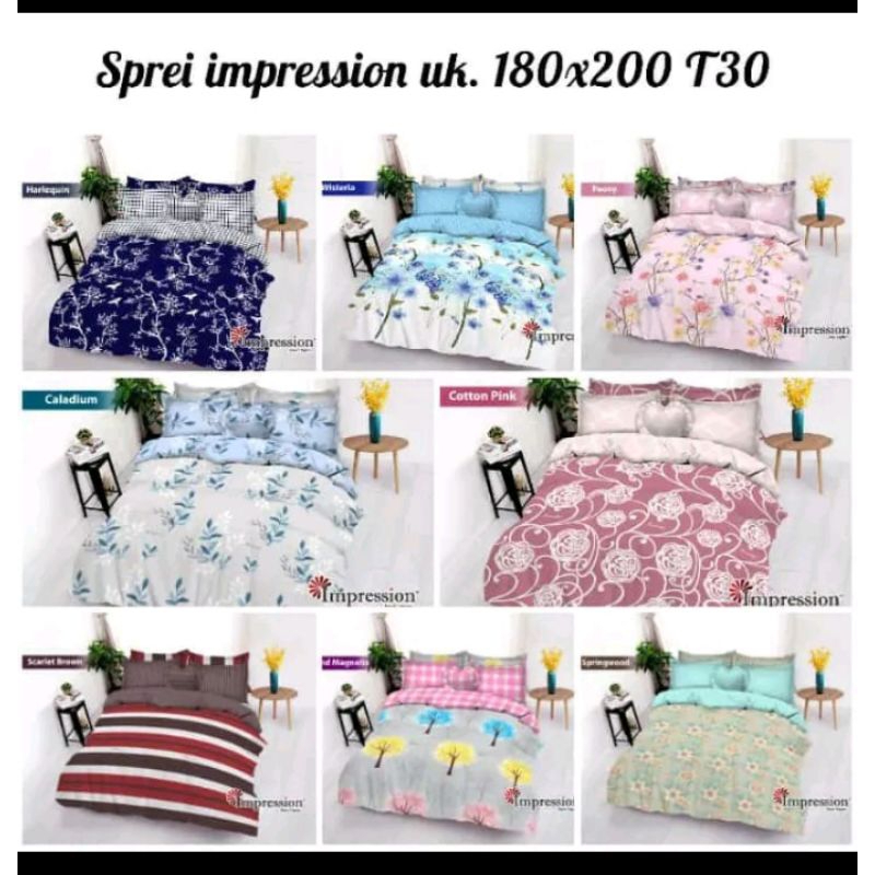 Impression Sprei uk.180×200×30 - 160×200×30 - 200×200×30cm