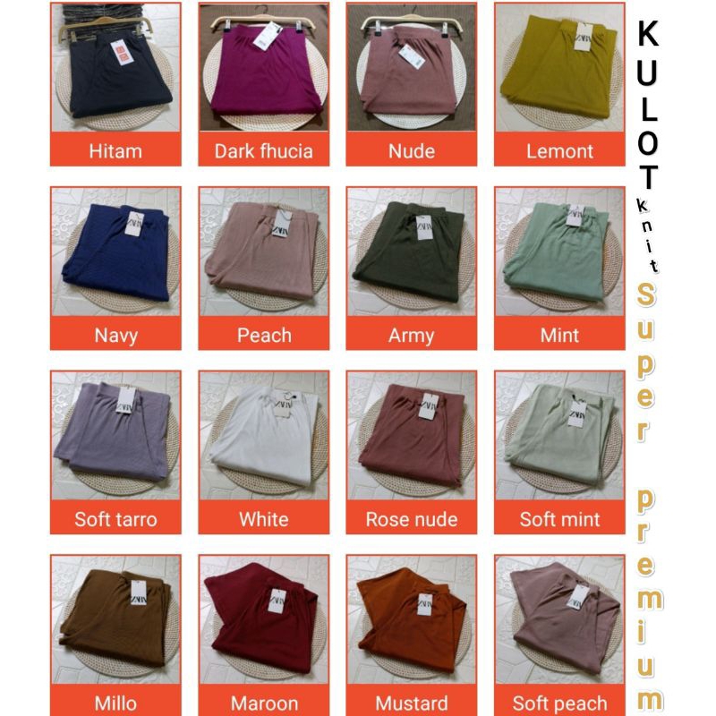 [TEBAL] CELANA KULOT knit High Waeist  WANITA+kulot super premium [Grosir termurah]