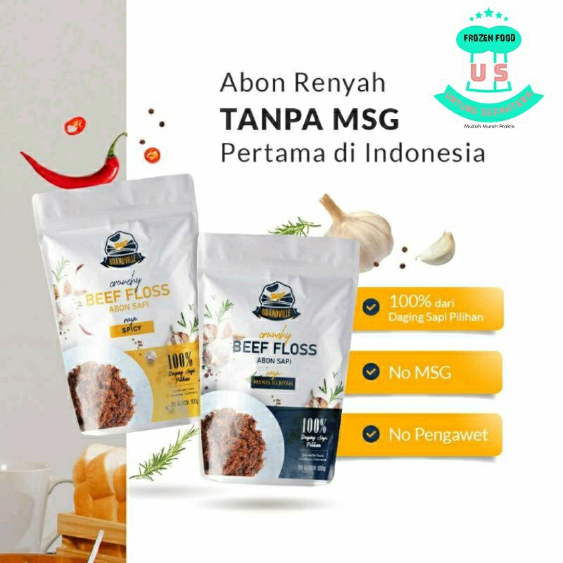 

Piscoklegit_ Abon Sapi Grandville / Abon Ayam Crunchy Grandville / Abon Untuk Mpasi Non Msg, Non