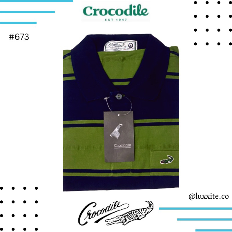( LUXOYEZ ) 673 BAJU CROCODILE ORIGINAL BRANDED  BISA COD PRIA KEMEJA ATASAN BAHAN KATUN MEDAN KAOS 