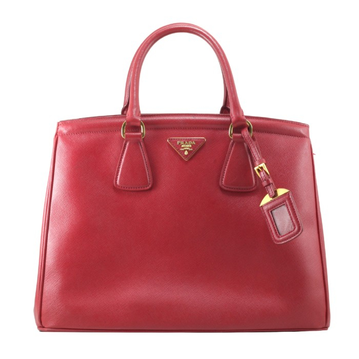 Tas Prada Preloved Ori Tote Bag Saffiano in Red