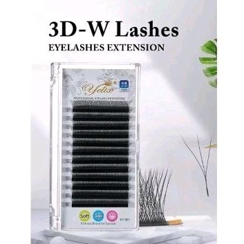 Yelix 3D W Shape Clover Lashes Volume Russian Eyelash Extension Ellipse