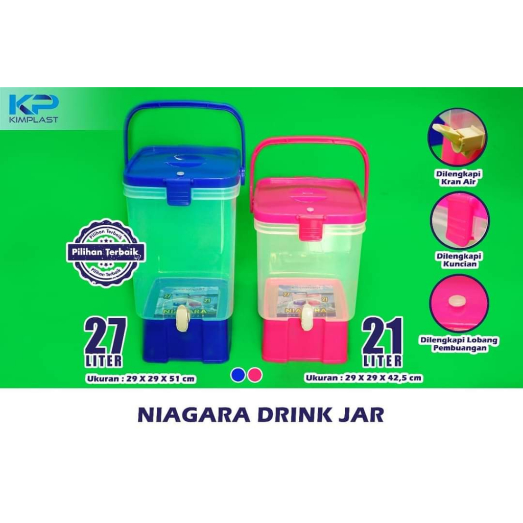 KIMPLAST NIAGARA wadah penyimapanan air minum 27 Liter