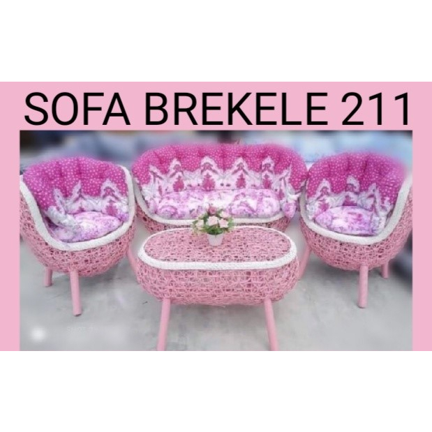 Sofa Minimalis / Kursi Tamu Rotan Sintetis Brekele