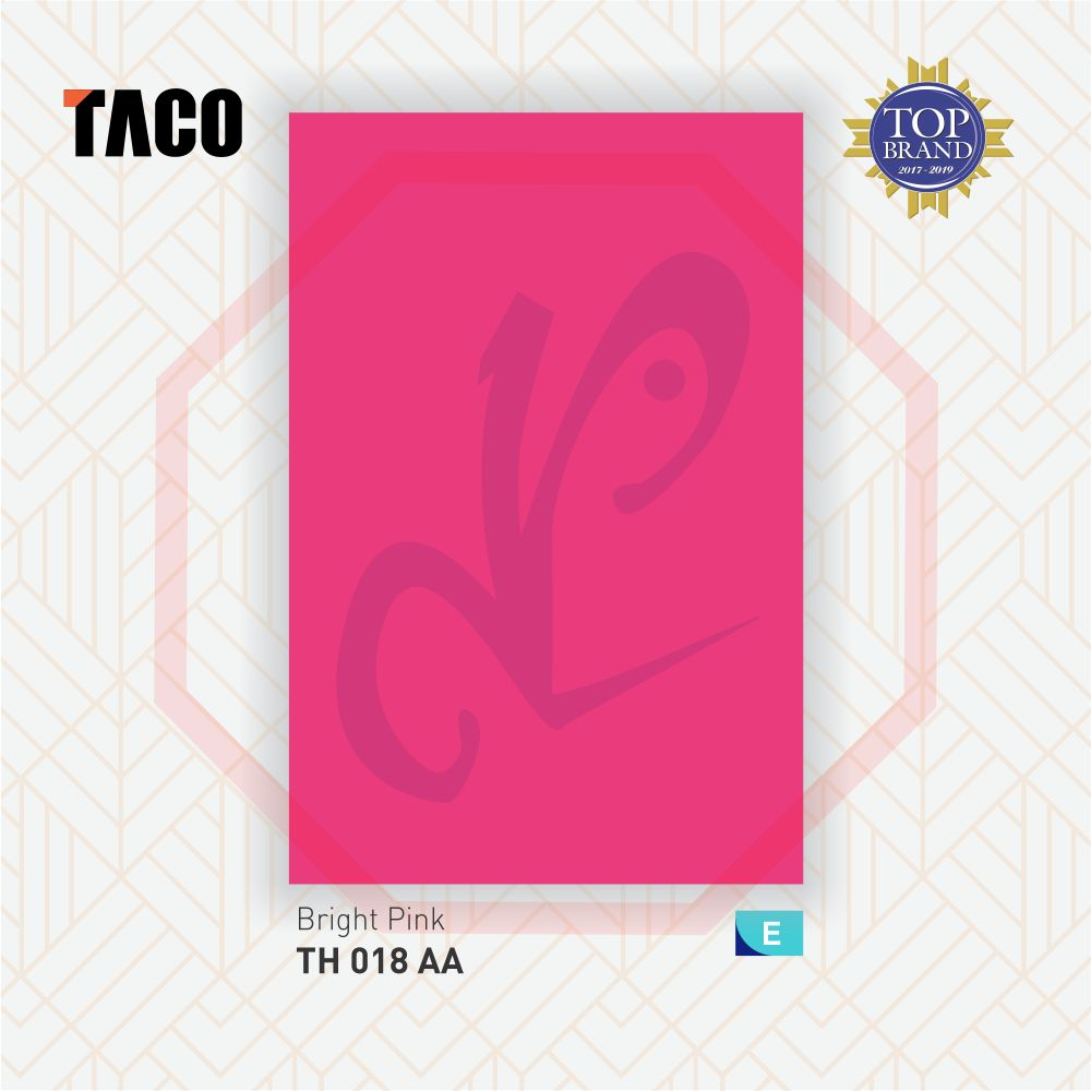 TACO HPL SOLID SHEET BRIGHT PINK TH 018 AA PINK CERAH Pelapis Triplek Furniture