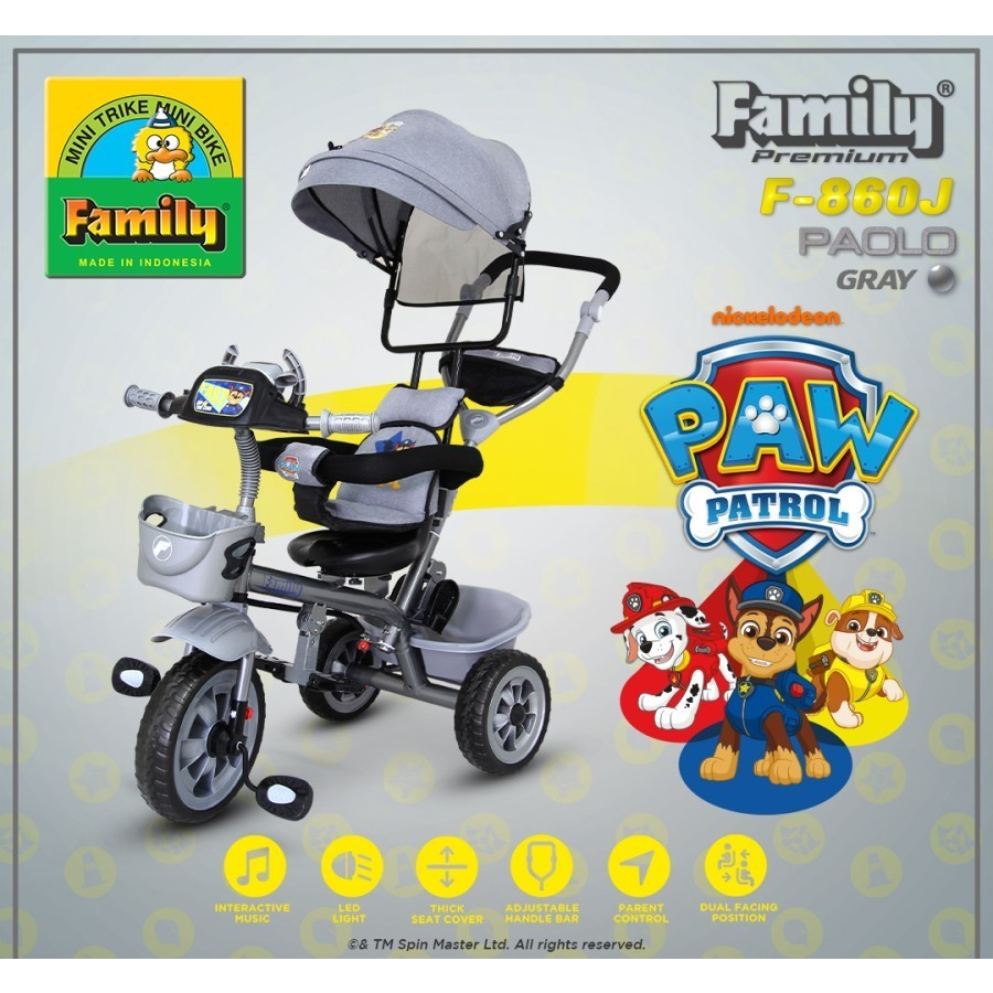 Sepeda anak Roda Tiga Tricycle Family F-860J F860J F - 860J  sepeda anak bocah sepeda anak mini - on