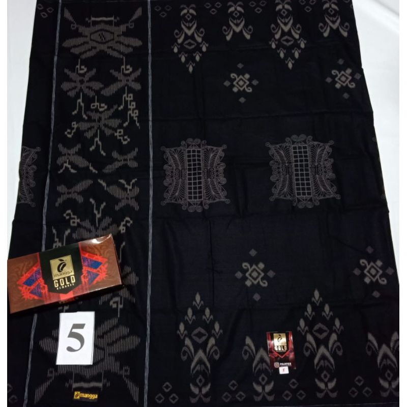 SARUNG MANGGA GOLD KEMBANG HITAM