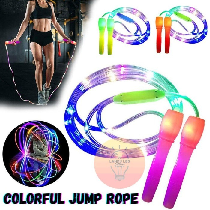 LOMPAT TALI SKIPPING LED JUMP ROPE MAINAN ANAK LAMPU OLAH RAGA SKIPING