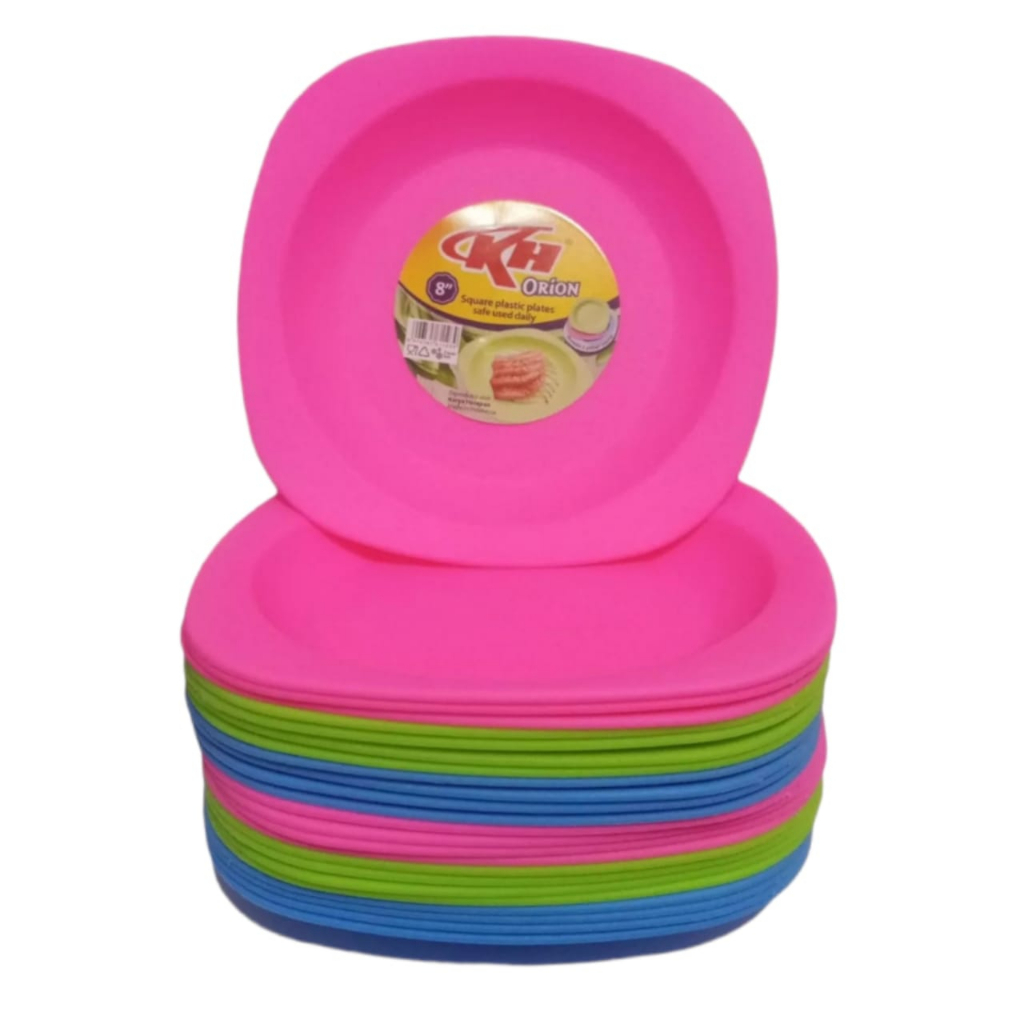 piring orion 1 lusin / piring orion persegi / piring plastik kh orion