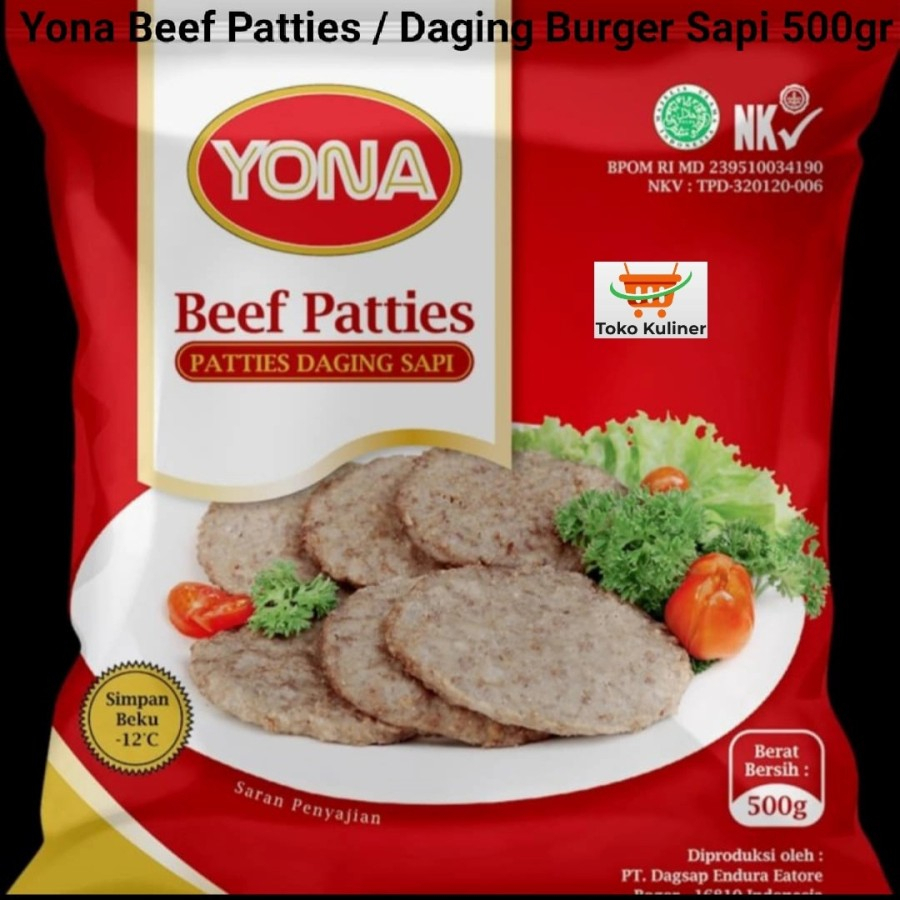 

Yona Beef Patties / Daging Burger Sapi 500gr
