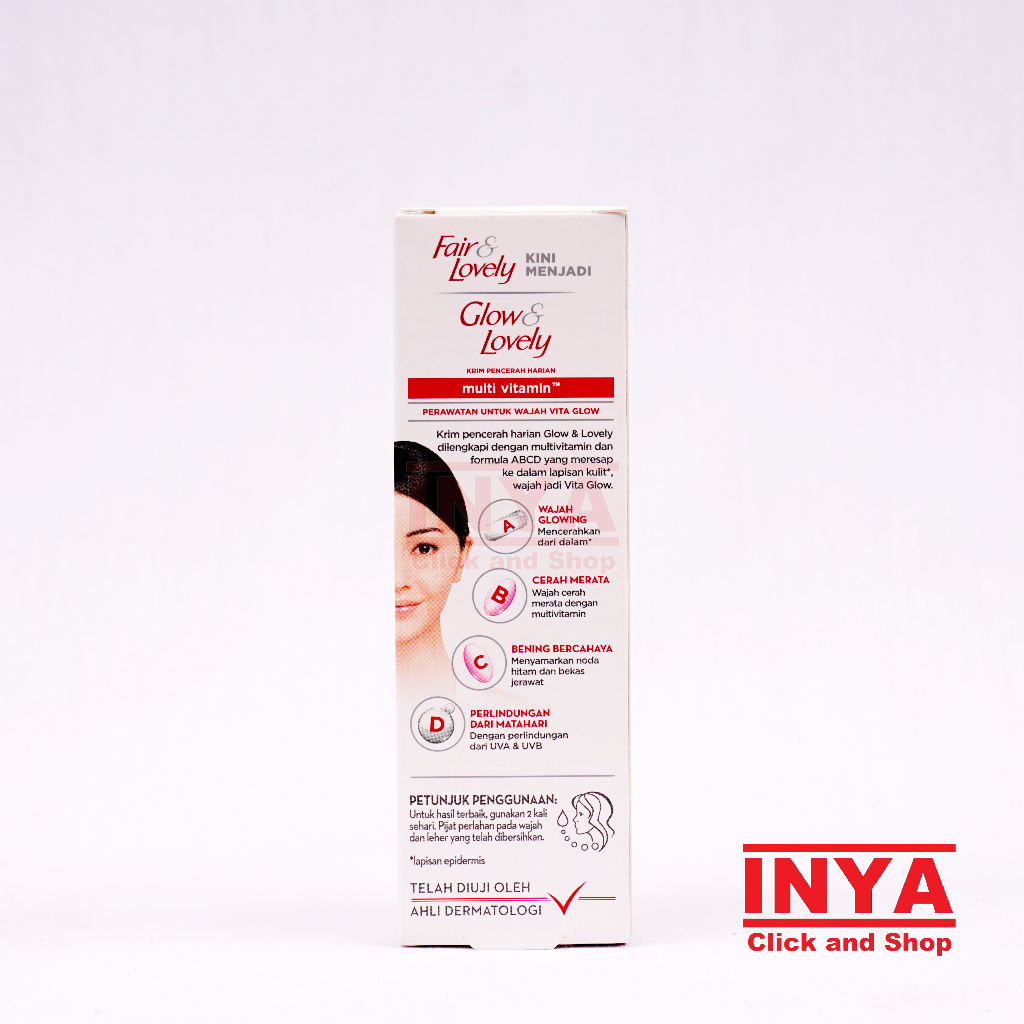 GLOW &amp; LOVELY KRIM PENCERAH WAJAH HARIAN 25gr - Krim Wajah