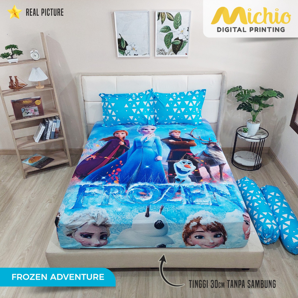 Michio Digital Printing Sprei Uk 160/180 T 30 - Frozen Adventure