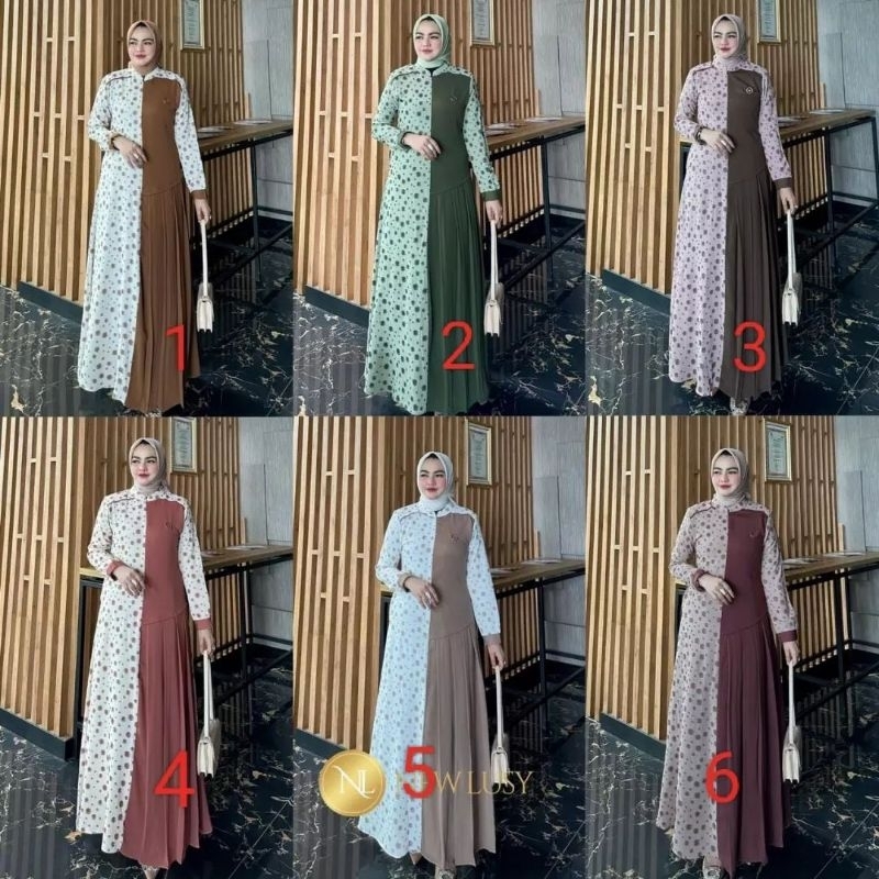 Gamis terbaru Bestseller Termurah ORI by New Lusy/Airflow Dress