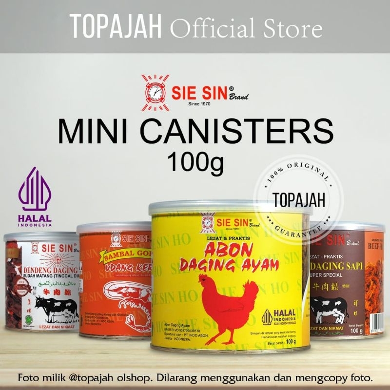 

QH BARU! Sie Sin Brand Kemasan Mini! Abon ayam Special mini Can 100g.