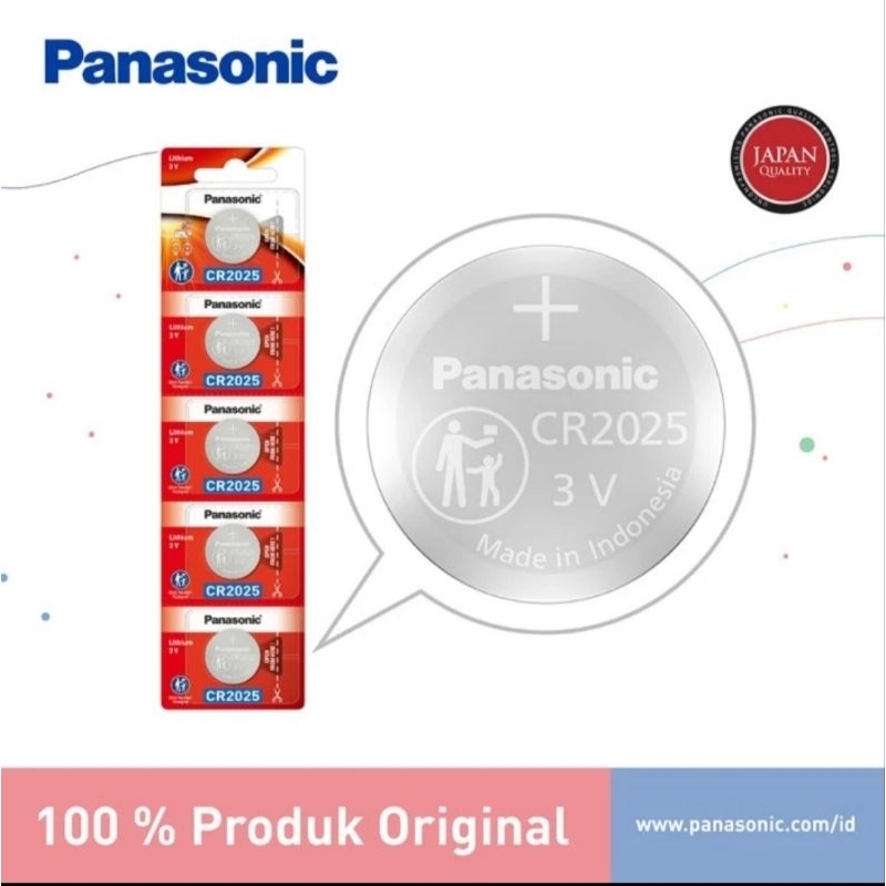 Baterai Panasonic CR 2025 isi 5 pcs Original