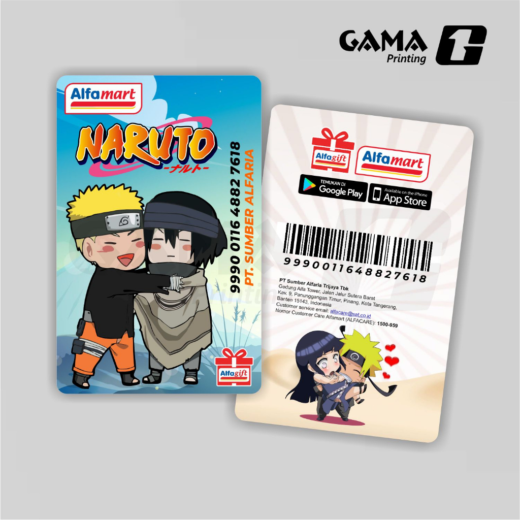 

Cetak Kartu Allfagift Alfamart Custom Naruto Sehari Jadi