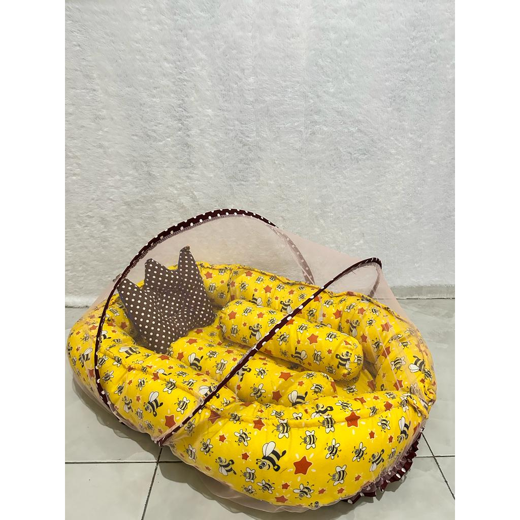 Kasur Bayi NEST Kelambu TERMURAH Bahan Premium FREE 1 set Guling dan Bantal peyang