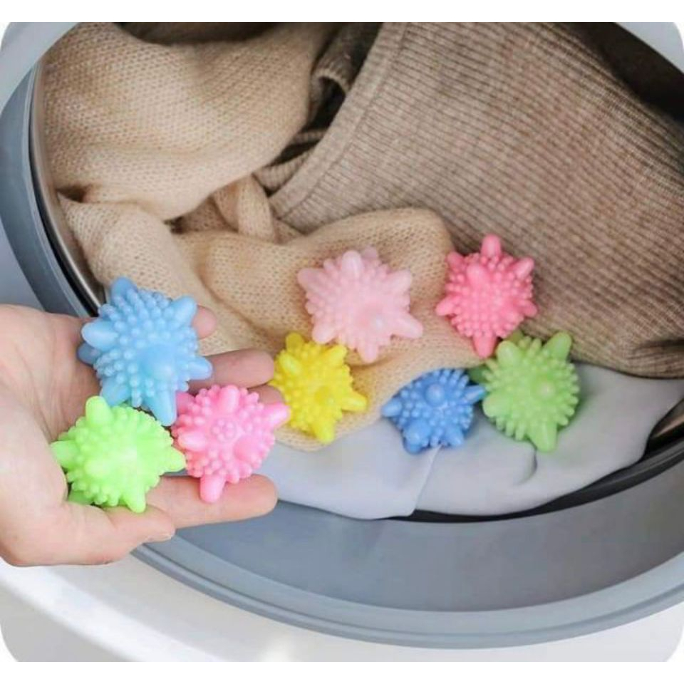 SS Bola Karet Mesin Cuci MAGIC LAUNDRY BALL Alat Bantu Pembersih Baju Pencuci Pakaian Anti Kusut Clean