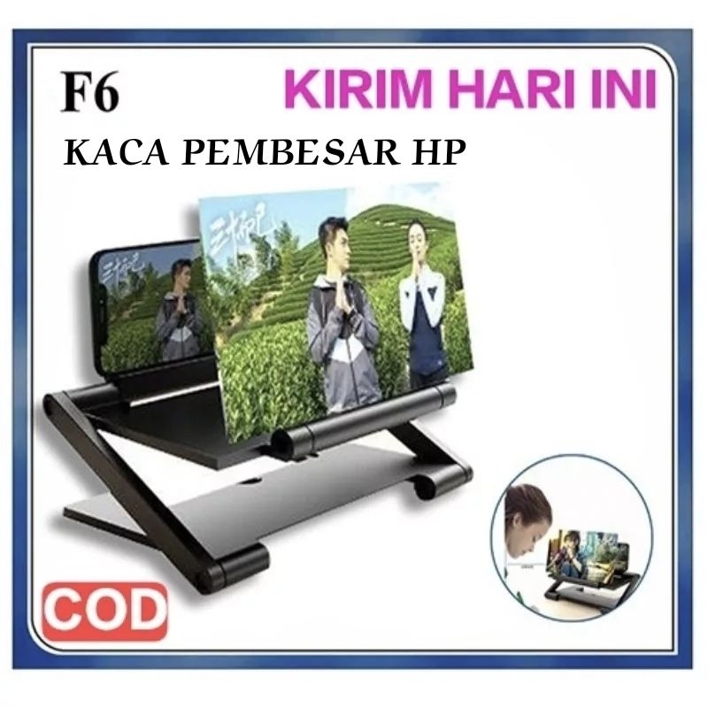 KACA PEMBESAR LAYAR 3D F6 / ENLARGED SCREEN LAYAR PEMBESARHPLCD - Putih