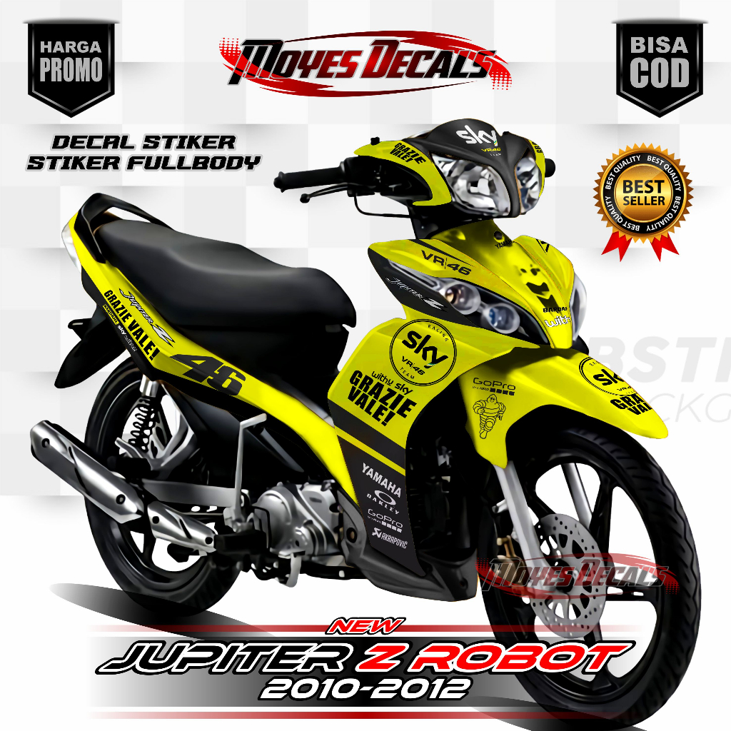 Decal Jupiter Z Robot 2010 Fullbody / Stiker Variasi Jupiter Z Robot 2011 / Decal Yamaha Jupiter Z R