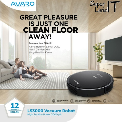 Avaro Laser Robot Vacum Cleaner Advan Vakum Cleaner Robot Otomatis