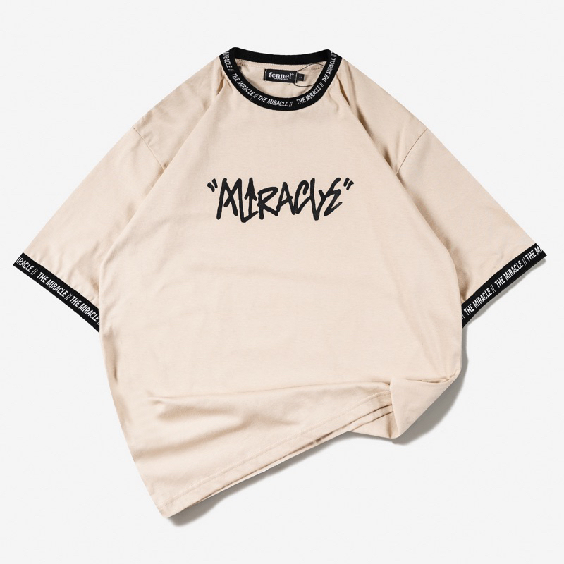 [N01178] T-shirt Oversized Distro List Motif &quot; MIRACLE &quot;