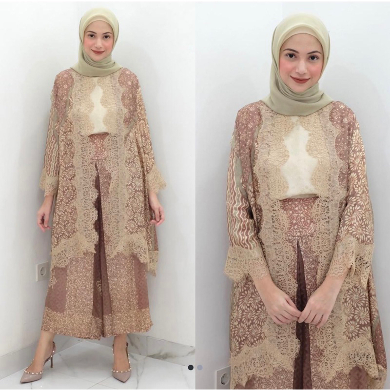 Sarah The Label Arumi Lace Series Batik Set Celana Kulot