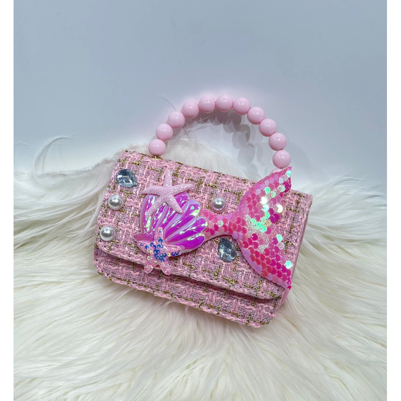 Tas Selempang Anak Wanita Korean Style Mermaid Chain Strap - D - 012#